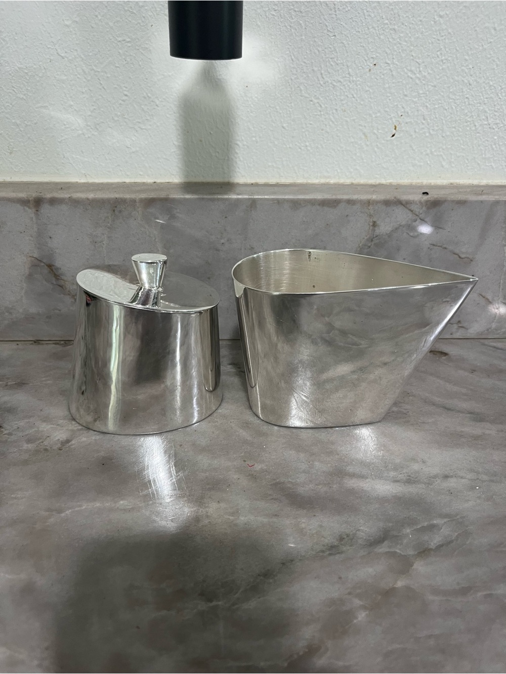 Michael Aram Silver Sugar Bowl and Creamer Set